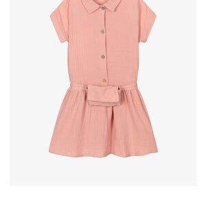 Mayoral Coral Button-Up Dress. New with tags